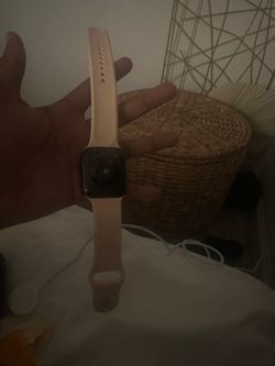 Apple Watch with Pink Sport Band