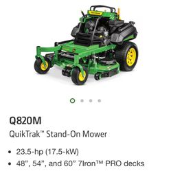 John Deere QM820 Riding Lawnmower 