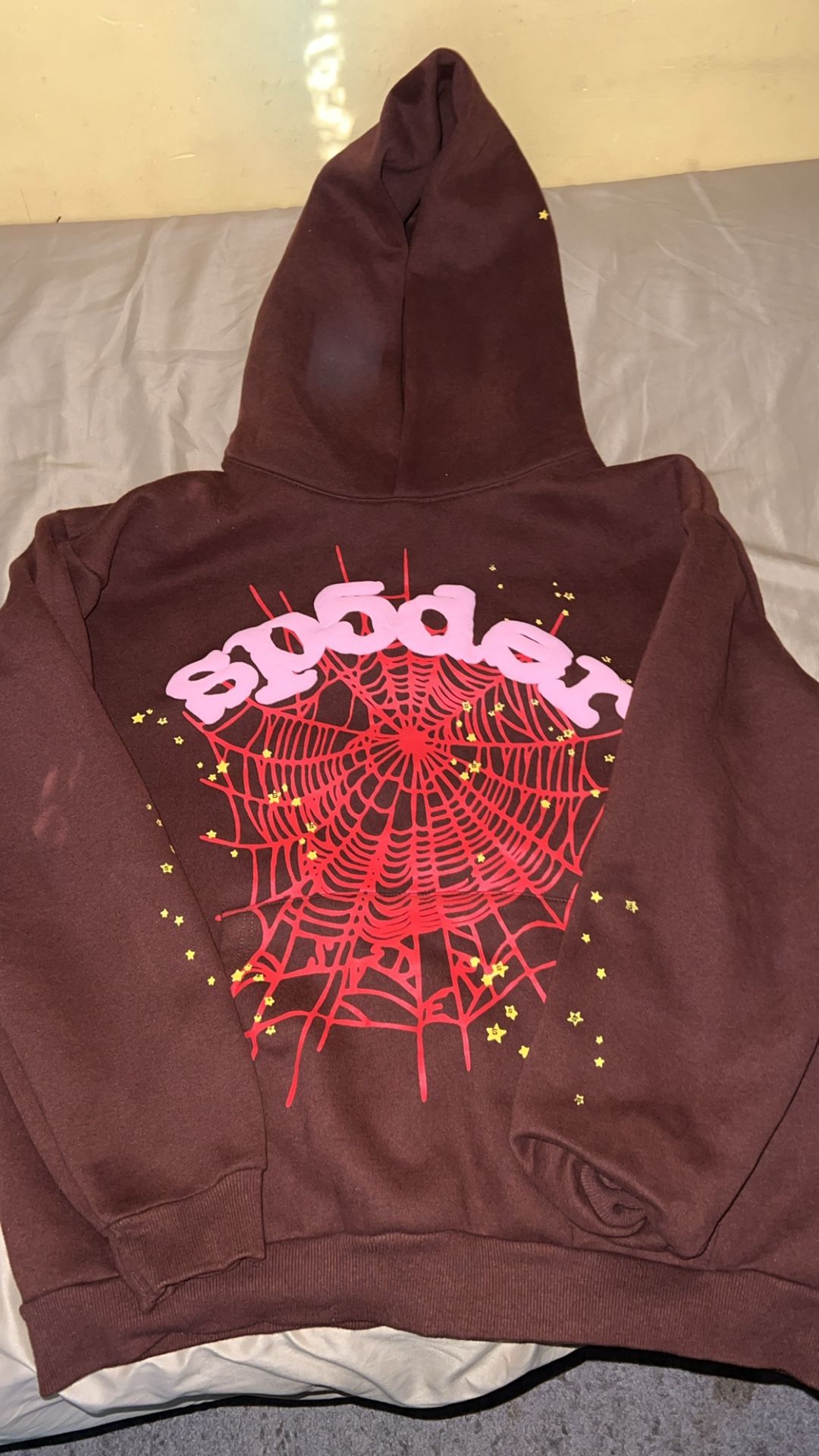 Sp5der Hoodie Og Web Brown