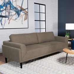RETRO VIBE BROWN FABRIC SOFA - SILLON CAFE - COUCH