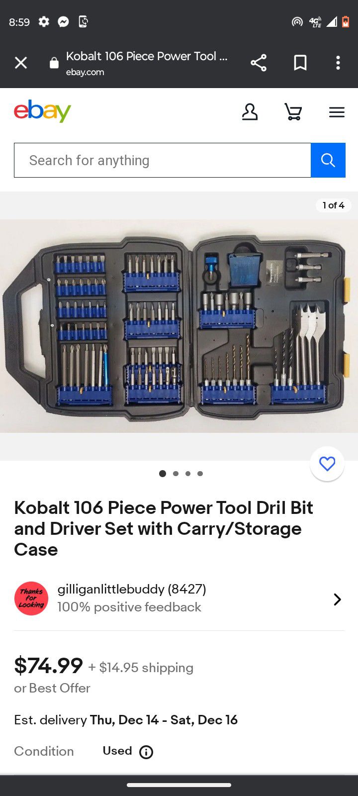 106 Driver And Drill Set 