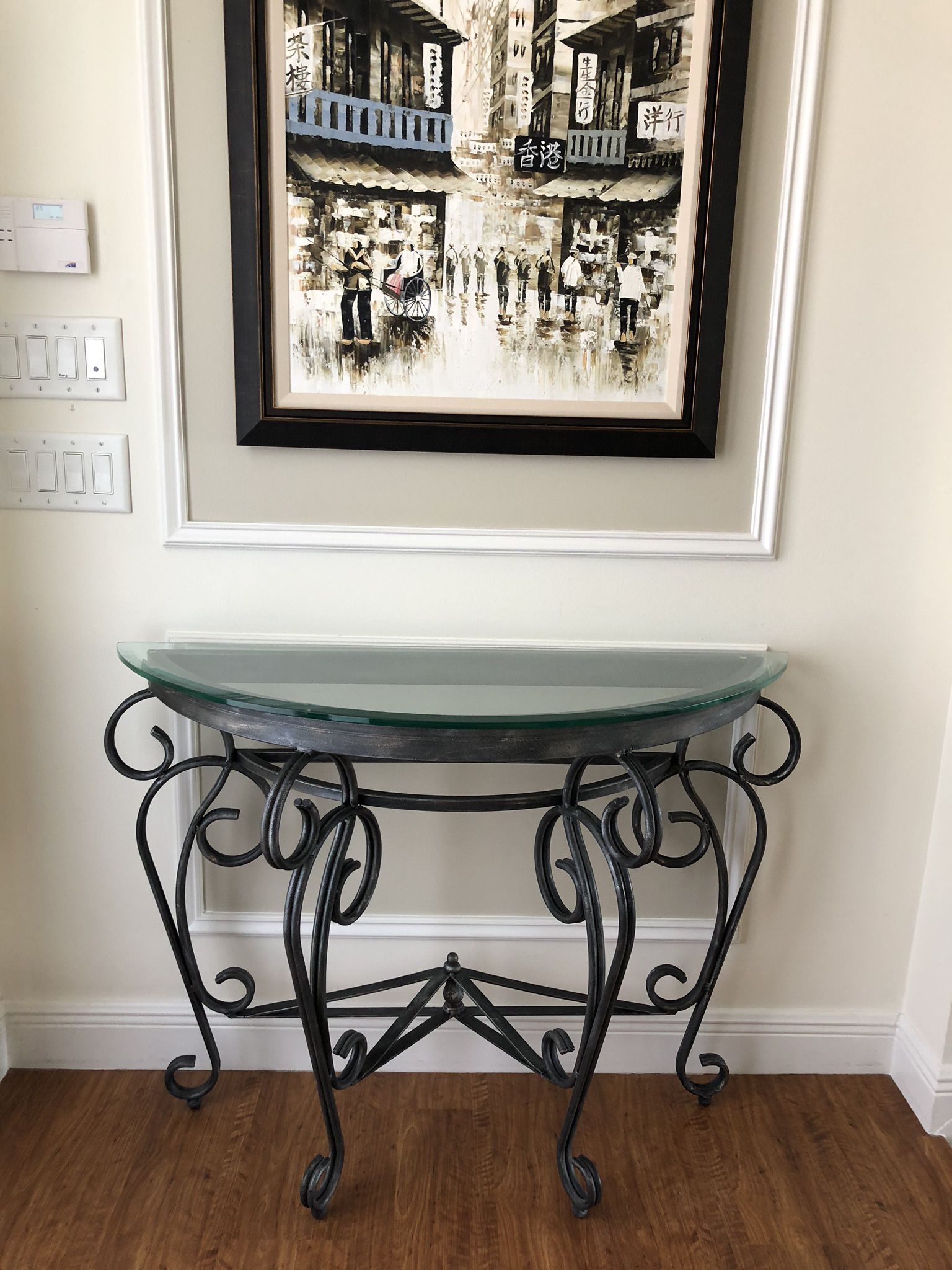 Glass & Iron Entry/Console  Table