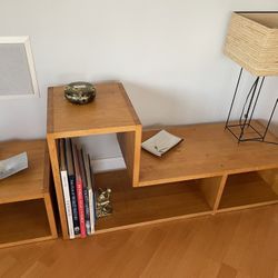 Mid-century Modern 2-piece Danish Modular Bookcase / Shelf