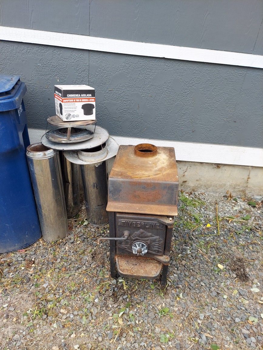 Timberline Wood stove and Insulated pipe