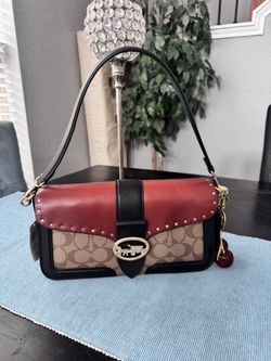 Coach Georgie Shoulder Bag in colorblock signature canvas