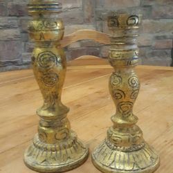 2 Decorative Candle Holders 