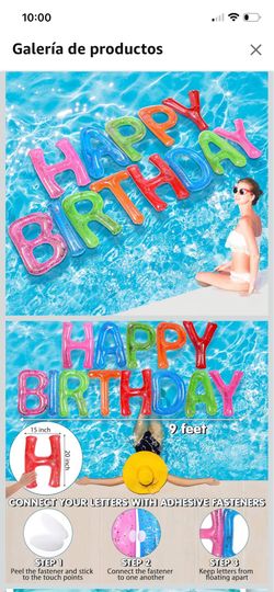 Floating pool letters