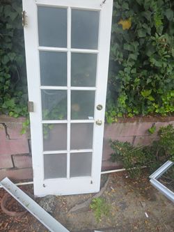 Door with square  glass