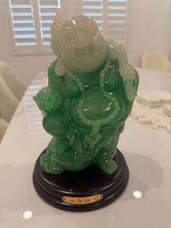Ornaments Laughing Buddha Figurine Statue Maitreya Figurine Carrying Money Bag Sculpture Home Decorations