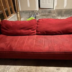 Two ikea Red Couches.