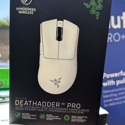 White Razer deathadder V3 Pro Gaming Esport Mouse