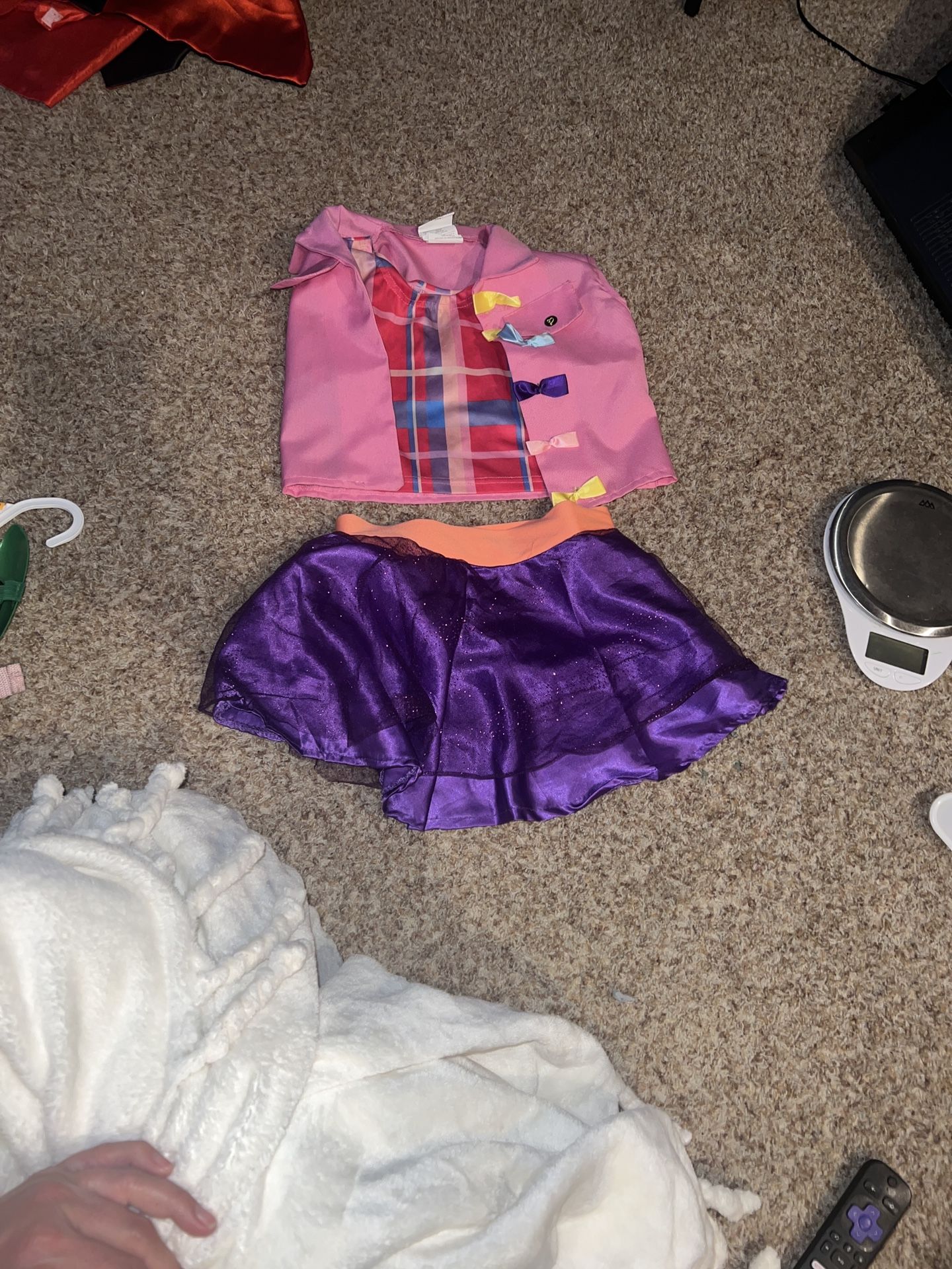 Jojo Siwa Costume Girls Sz Large 3 Pc Set Top Skirt Vest Halloween Dress Up size S