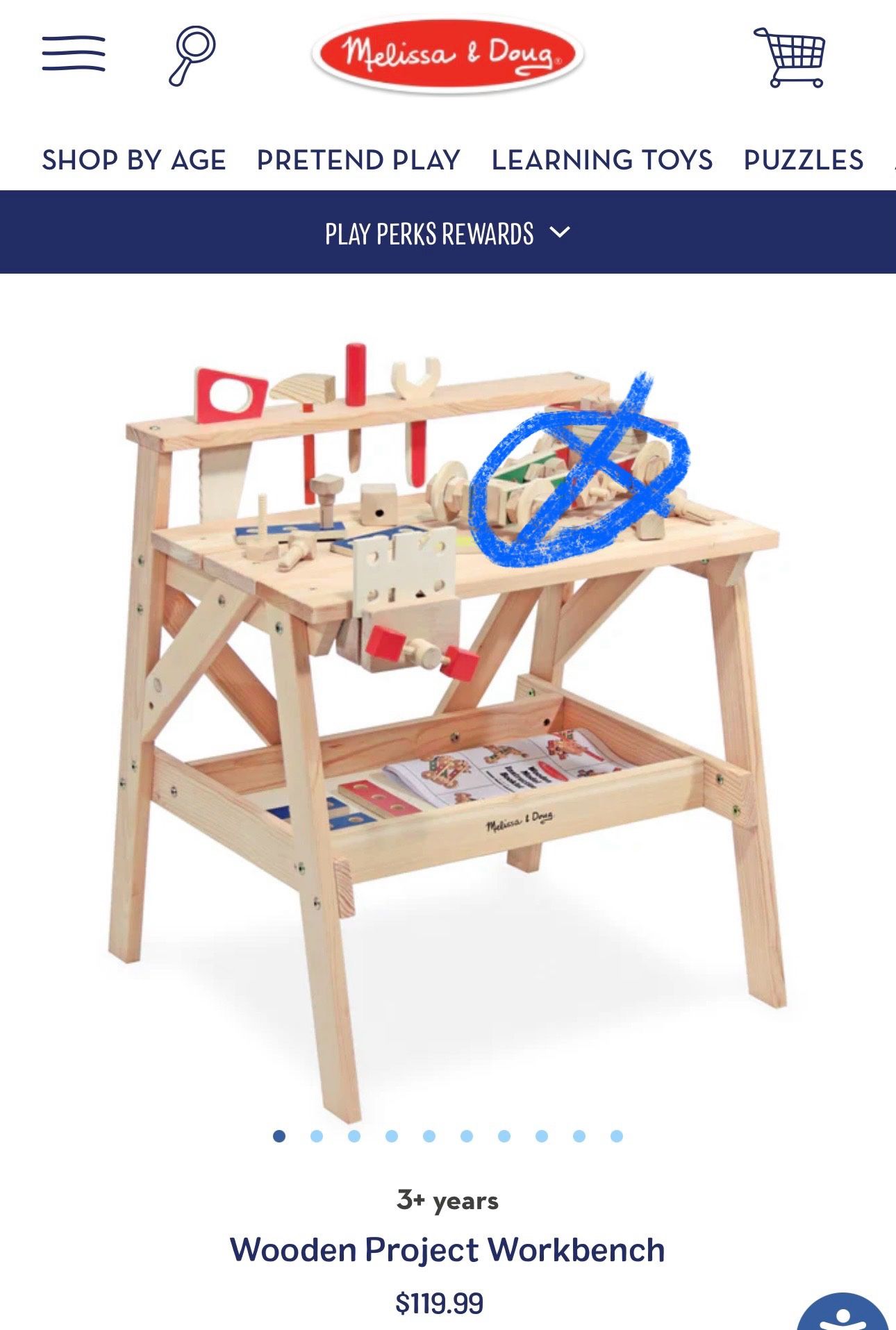 π§ Melissa & Doug Wooden Project Workbench β Brand New
