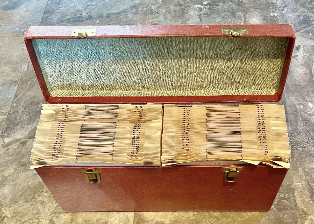 Vintage 45 Vinyl Record Tote with 100 Records