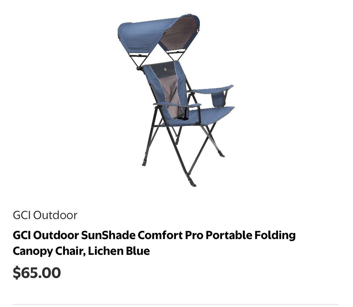 Sunshade Portable Folding Canopy camping Chair