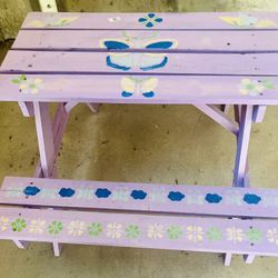 Little Girls Picnic Table