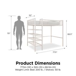 Mainstays metal deals storage loft bed