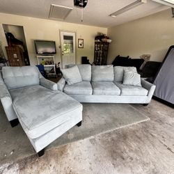 Sectional Sofa sleeper with Chaise, Chair and pullout bed