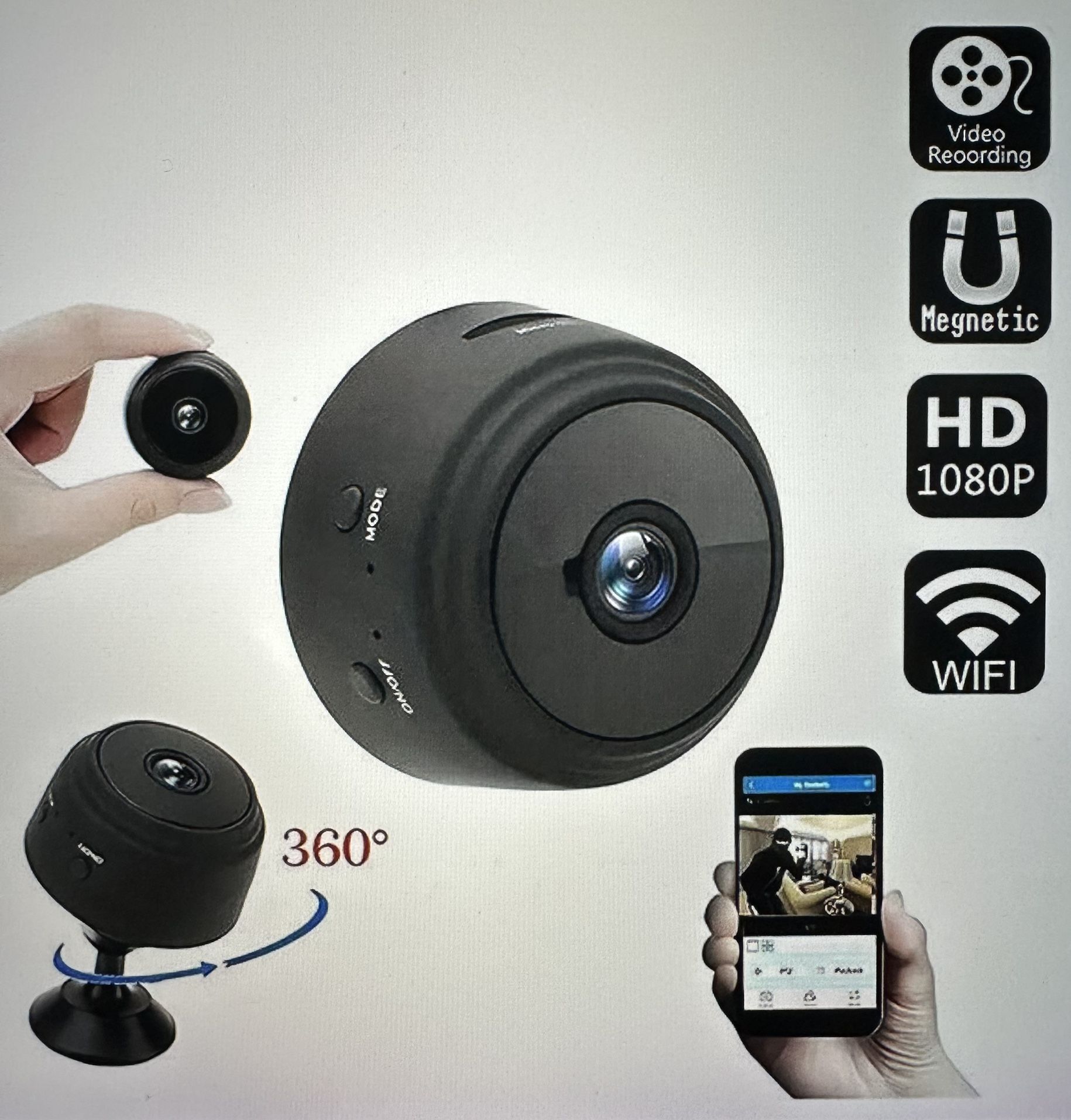 1080P Mini Wireless 2.4G Surveillance Hidden Camera