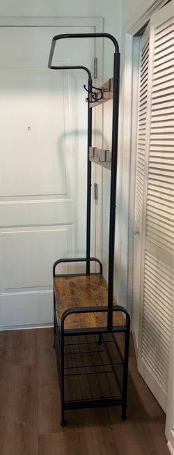 Coat rack/shoe bench