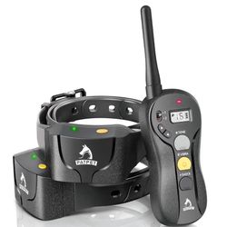 PATPET P-Collar 640 Dog Training 2 Collars and Rechargeable Shock Beep Vibration Remote