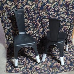 Set of 2 Target Threshold Carlisle Metal Chairs - Matte Black