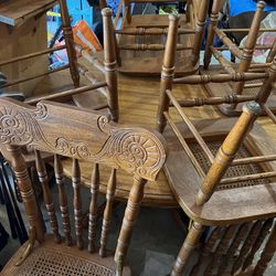 Large Kitchen Table With Extender 6 Chairs