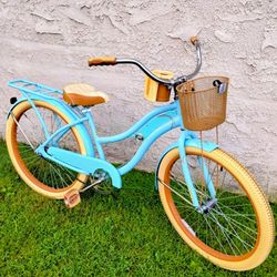 Women's Huffy Nel Lusso 26" Beach Cruiser Bike Bicicleta Basket 