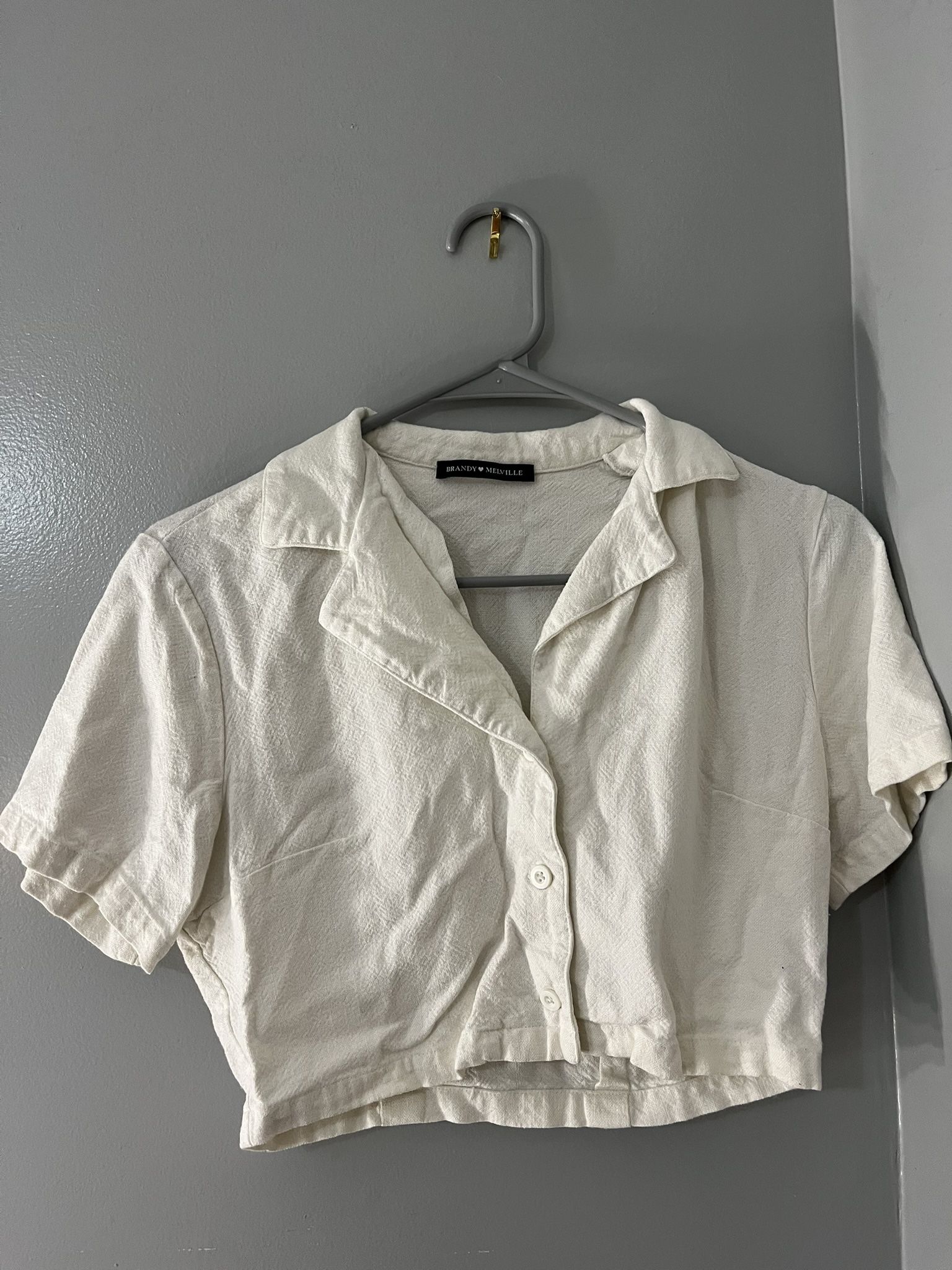 White Brandy Melville Cropped Top
