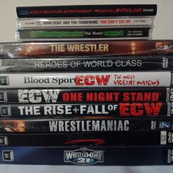 Wrestling WWE, ECW, Movies DVDs And Cds Wrestlmania & More