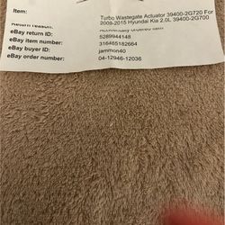 2009-2015  Hyundai / Kia Turbo Waste Gate Actuator 2.0L