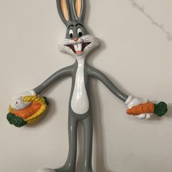 Looney Tunes Six Flags Bugs Bunny Bendable Loose 7" Figure Applause 1988