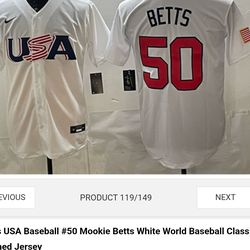 Men's Team USA Baseball Mookie BETTS 50, Aaron JUDGE, ETC