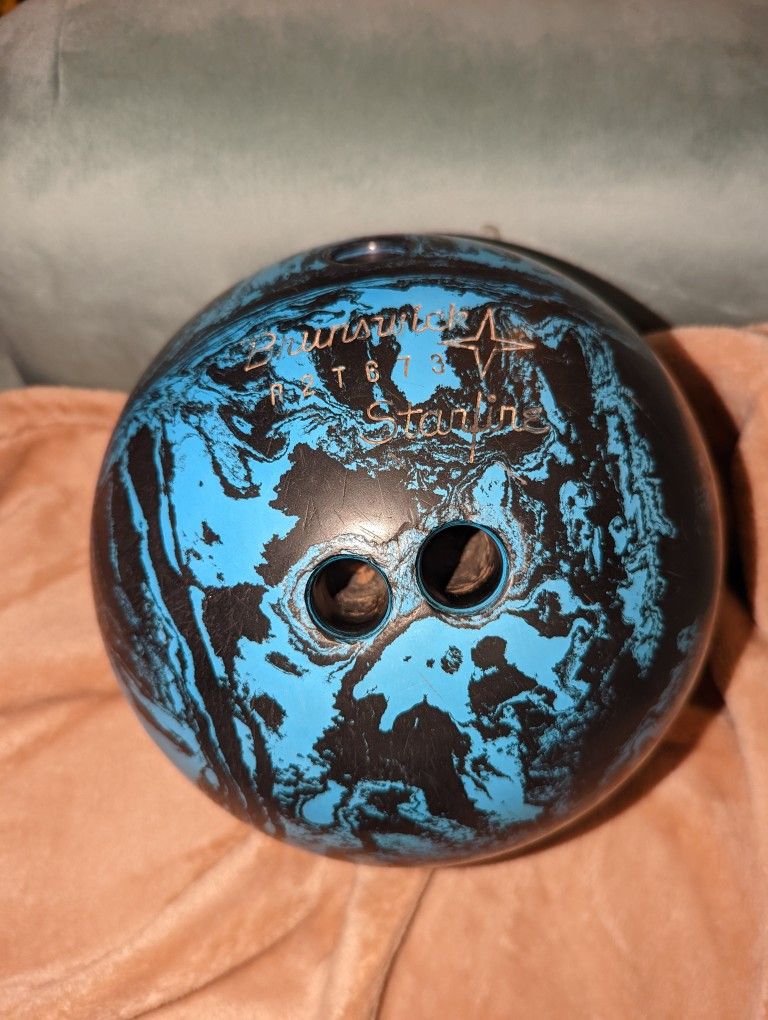 Brunswick Blue And Black Marble Bowling Ball