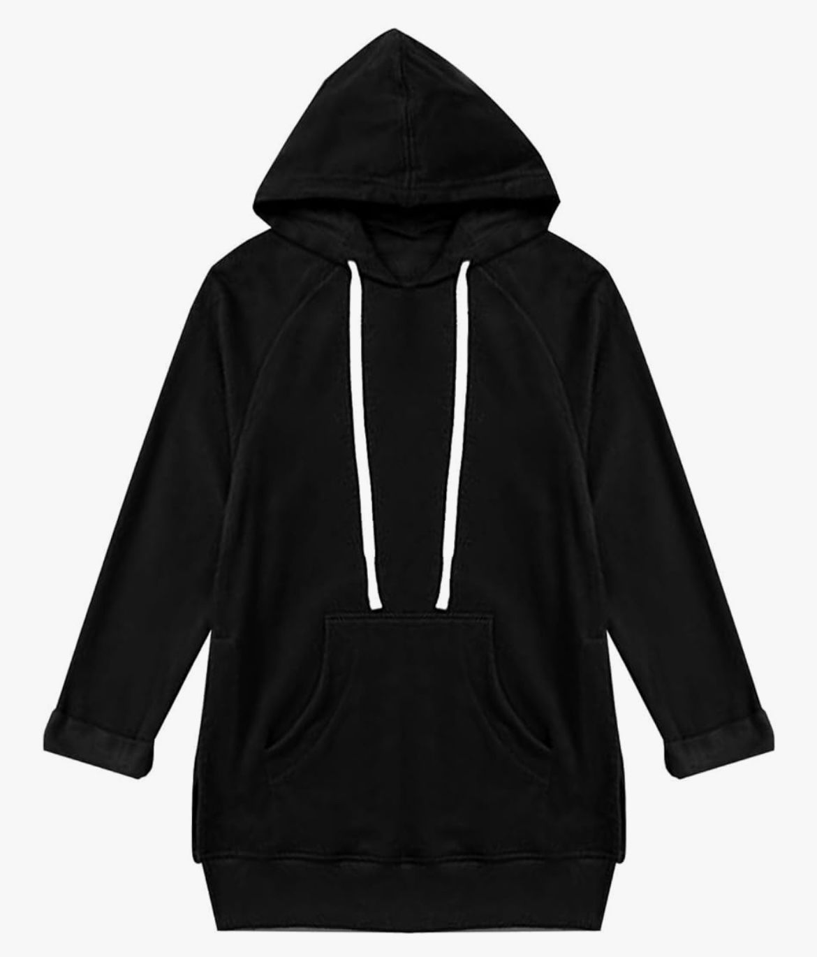 Black Warmy Oversized Hoodie With Pockets