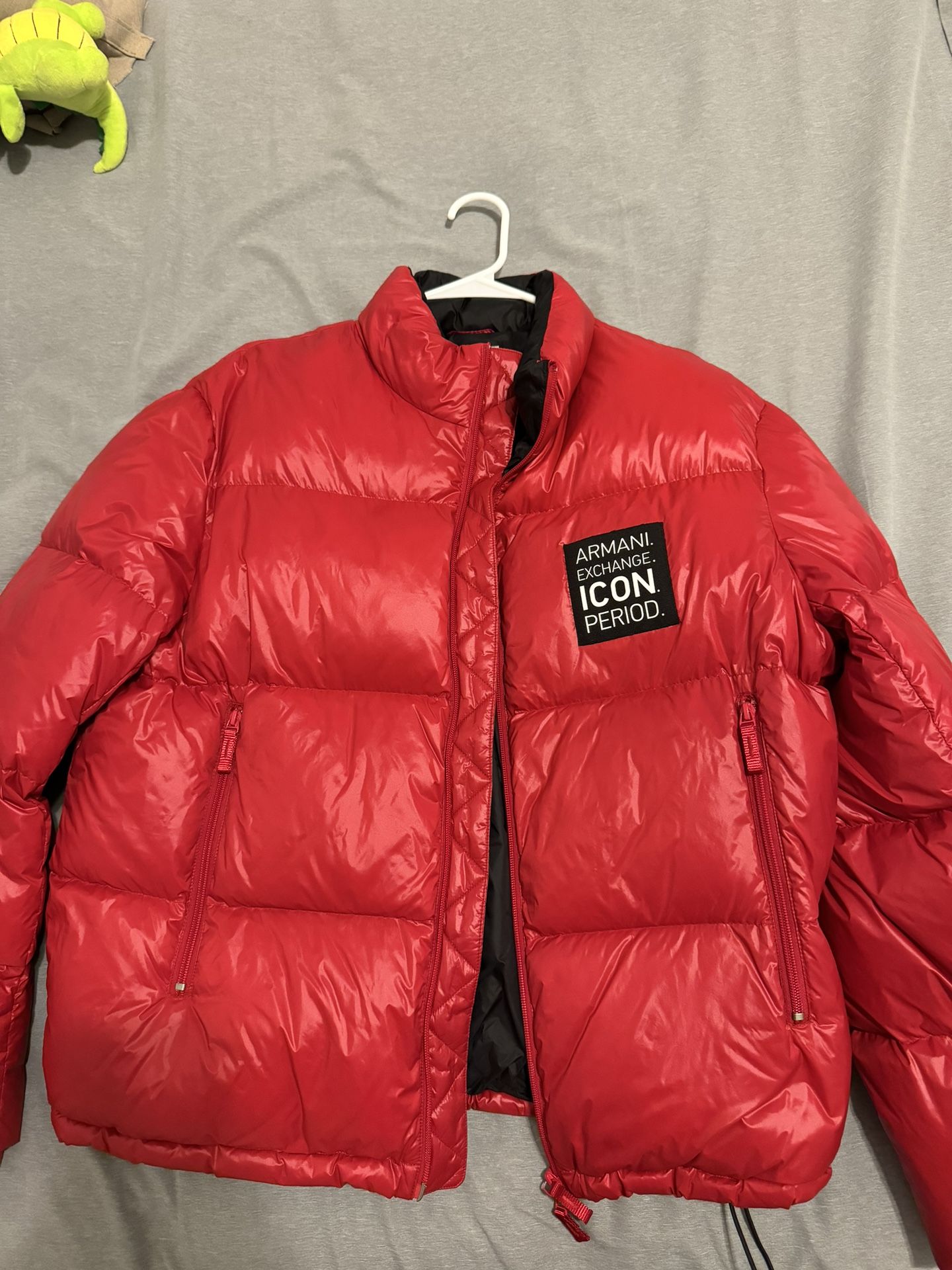 Armani Icon Red Puffer Jacket