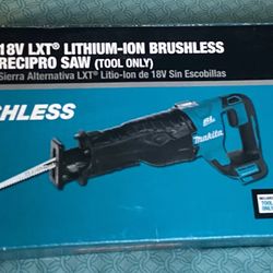 Makita XRJ05Z 18V LXT® Lithium-Ion Brushless Cordless Reciprocating Saw (Tool Only).