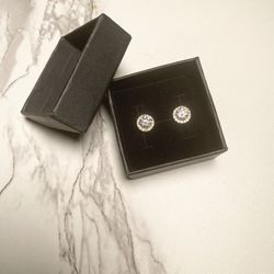 Moissanite Earrings 6.0 m.m