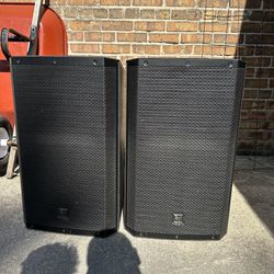 Pair Of EV ZLX 15P Speakers With covers 