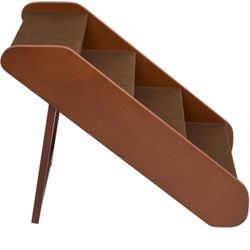 PetSafe CozyUp Folding Wood Pet Steps - Dog and Cat Stairs - Lightweight Durable Wooden Frame Supports up to 200 lb - Side Rails and Non-Slip Feet Pro