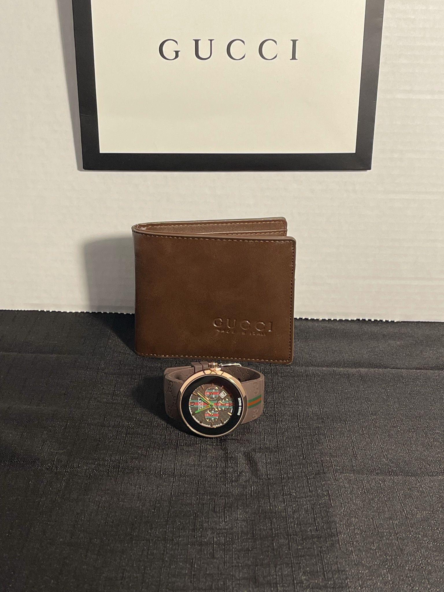 Gucci wallet and watch set