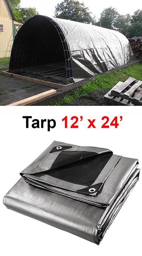 $25 NEW Heavy Duty 12’x24’ 10mil Canopy Poly Tarp Reinforced Tent Car Boat Cover Tarpaulin