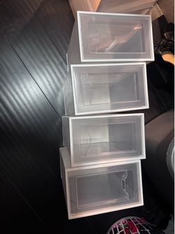 Clear shoe boxes
