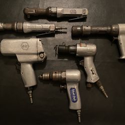 Lot of 6 Pneumatic Air Tools Mac Tools IR Black & Decker Drill Ratchet