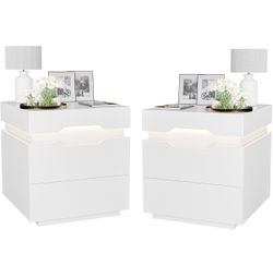 Modern LED Nightstands – Set of 2 for ONLY $90!