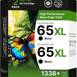 65XL for HP 65 Black Ink Cartridge High-Yield Replacement