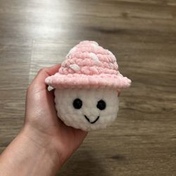 Pink Crochet Mushroom