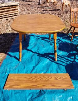 Wood Dining Table with Leaf