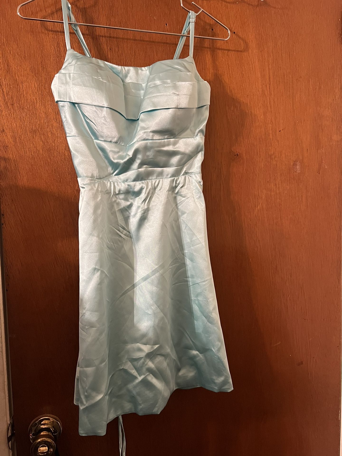 Light Blue Satin Dress