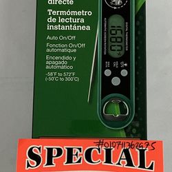 Big Green Egg Instant Read Thermometer W/ Bottle Opener New 